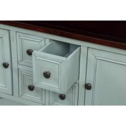 46 in. Retro Blue Standard Rectangle Wood Console Table by ATHMILE -ATHMILE Sales Store retro blue athmile console tables gz b2w20220797 4f 1000