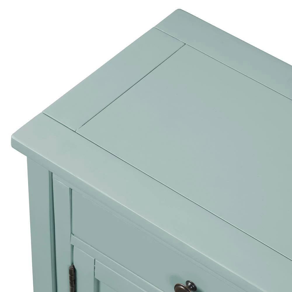 39 in. Retro Green Rectangle Wood Console Table with 2-Drawers 2-Cabinets and 1-Shelf by ATHMILE 7 39 in. Retro Green Rectangle Wood Console Table with 2-Drawers 2-Cabinets and 1-Shelf by ATHMILE - Image 7