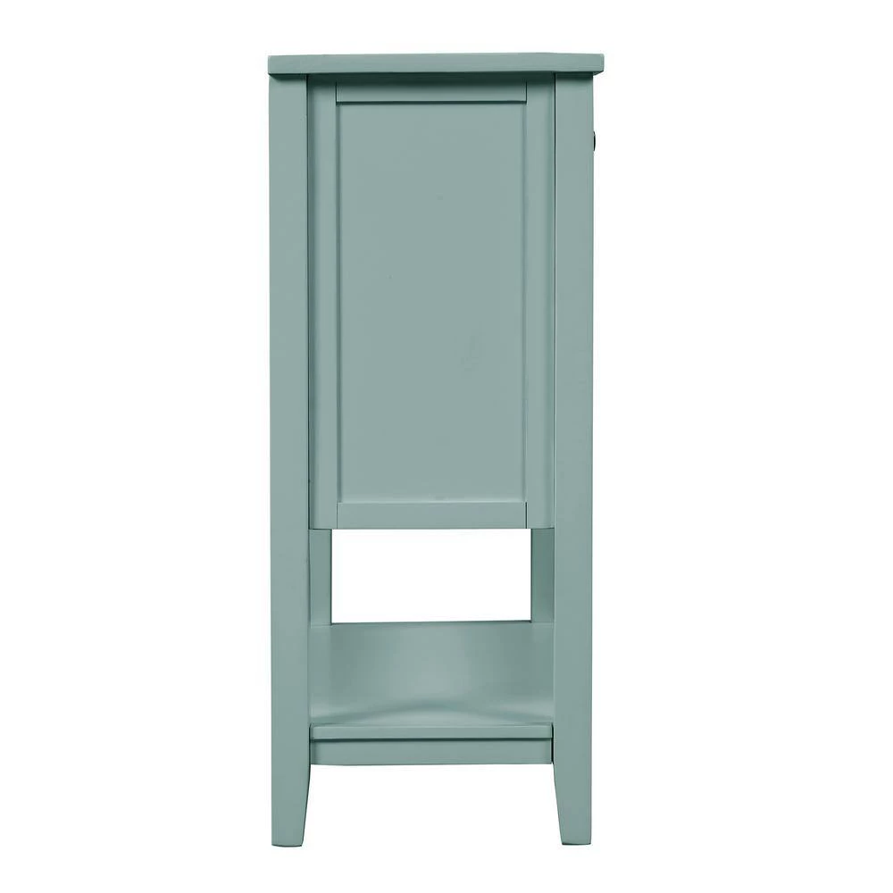 39 in. Retro Green Rectangle Wood Console Table with 2-Drawers 2-Cabinets and 1-Shelf by ATHMILE 2 39 in. Retro Green Rectangle Wood Console Table with 2-Drawers 2-Cabinets and 1-Shelf by ATHMILE - Image 2