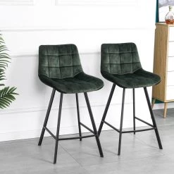 Retro Green Velvet Dining Chairs (Set of 2) by ATHMILE 13 Retro Green Velvet Dining Chairs (Set of 2) by ATHMILE -ATHMILE Sales Store retro green athmile dining chairs ddw21037617 31 1000