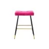 26.34 in. Rose Red Backless Bar Stools with Velvet Seat (Set of 1) by ATHMILE