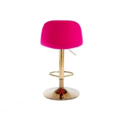 40.94 in. Low Back Red Metal Frame Adjustable Cushioned Bar Stool with Toweling fabric Seat (Set of 1) by ATHMILE -ATHMILE Sales Store rose red athmile bar stools gz w39538754 fa 1000