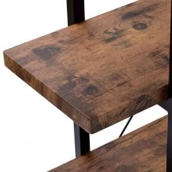 63 in. Rustic Brown 5-Shelf Standard Bookcase by ATHMILE 12 63 in. Rustic Brown 5-Shelf Standard Bookcase by ATHMILE -ATHMILE Sales Store rustic brown athmile bookcases bookshelves ccwf196236aap 44 1000