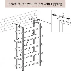63 in. Rustic Brown 5-Shelf Standard Bookcase by ATHMILE 9 63 in. Rustic Brown 5-Shelf Standard Bookcase by ATHMILE -ATHMILE Sales Store rustic brown athmile bookcases bookshelves ccwf196236aap c3 1000