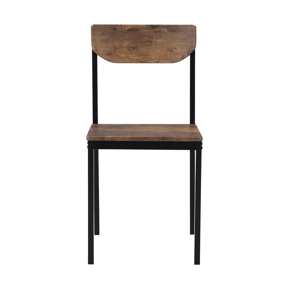 3-Piece Rustic Brown Wood Top Dining Table Set Seats 2 by ATHMILE 5 3-Piece Rustic Brown Wood Top Dining Table Set Seats 2 by ATHMILE - Image 5