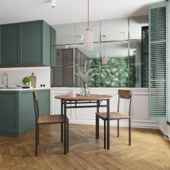 3-Piece Rustic Brown Wood Top Dining Table Set Seats 2 by ATHMILE 13 3-Piece Rustic Brown Wood Top Dining Table Set Seats 2 by ATHMILE -ATHMILE Sales Store rustic brown athmile dining room sets dztwf290234aab 31 1000