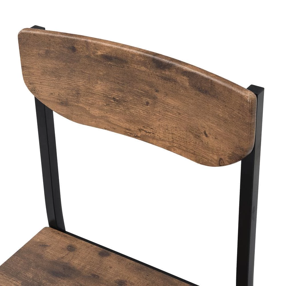 3-Piece Rustic Brown Wood Top Dining Table Set Seats 2 by ATHMILE 6 3-Piece Rustic Brown Wood Top Dining Table Set Seats 2 by ATHMILE - Image 6