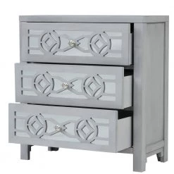 Silver Wooden Storage Cabinet with 3-Drawers and Decorative Mirror by ATHMILE 11 Silver Wooden Storage Cabinet with 3-Drawers and Decorative Mirror by ATHMILE -ATHMILE Sales Store silver athmile accent cabinets gz wf195007aan 77 1000