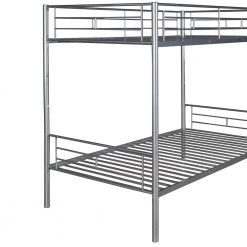 Silver Metal Frame Twin Bed Frame by ATHMILE 12 Silver Metal Frame Twin Bed Frame by ATHMILE -ATHMILE Sales Store silver athmile kids beds dsmf286424aan 1f 1000