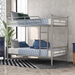Silver Metal Frame Twin Bed Frame by ATHMILE 13 Silver Metal Frame Twin Bed Frame by ATHMILE -ATHMILE Sales Store silver athmile kids beds dsmf286424aan 44 1000