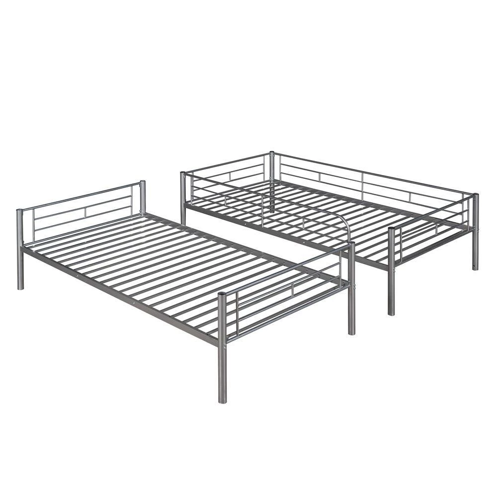 Silver Metal Frame Twin Bed Frame by ATHMILE 4 Silver Metal Frame Twin Bed Frame by ATHMILE - Image 4