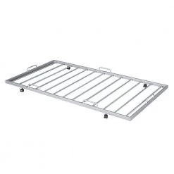 Silver Metal Frame Twin Bed Frame by ATHMILE -ATHMILE Sales Store silver athmile kids beds dsmf289779aan 1f 1000