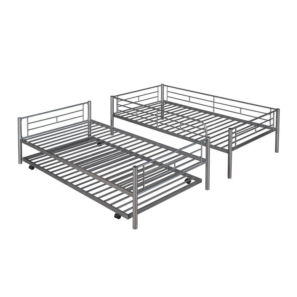 Silver Metal Frame Twin Bed Frame by ATHMILE 5 Silver Metal Frame Twin Bed Frame by ATHMILE - Image 5