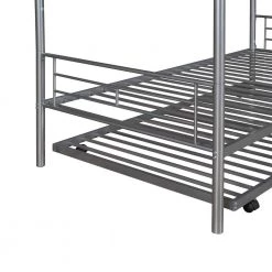 Silver Metal Frame Twin Bed Frame by ATHMILE 13 Silver Metal Frame Twin Bed Frame by ATHMILE -ATHMILE Sales Store silver athmile kids beds dsmf291667aan 44 1000