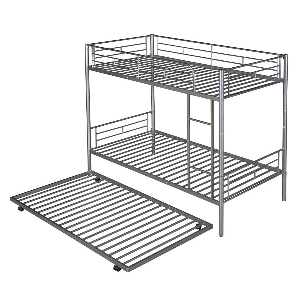 Silver Metal Frame Twin Bed Frame by ATHMILE 4 Silver Metal Frame Twin Bed Frame by ATHMILE - Image 4