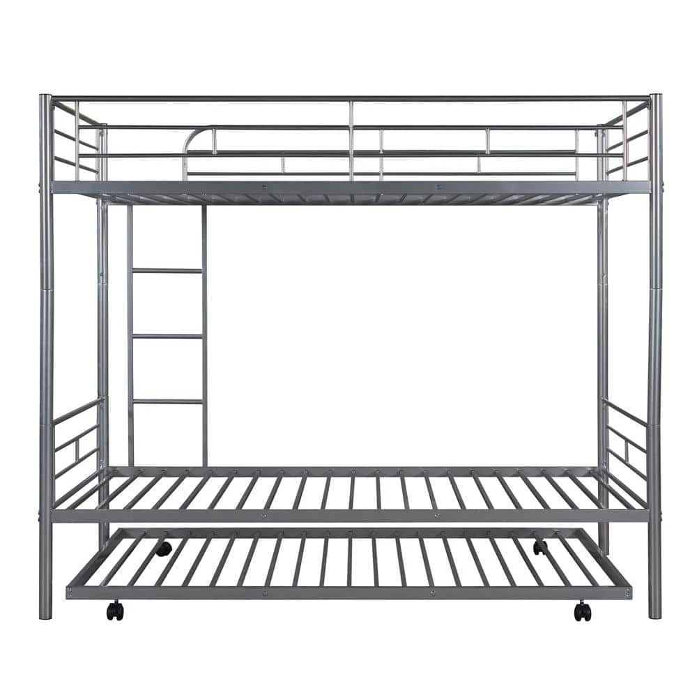 Silver Metal Frame Twin Bed Frame by ATHMILE 1 Silver Metal Frame Twin Bed Frame by ATHMILE