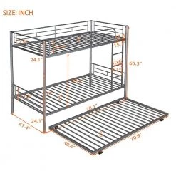 Silver Metal Frame Twin Bed Frame by ATHMILE 10 Silver Metal Frame Twin Bed Frame by ATHMILE -ATHMILE Sales Store silver athmile kids beds dsmf291667aan c3 1000