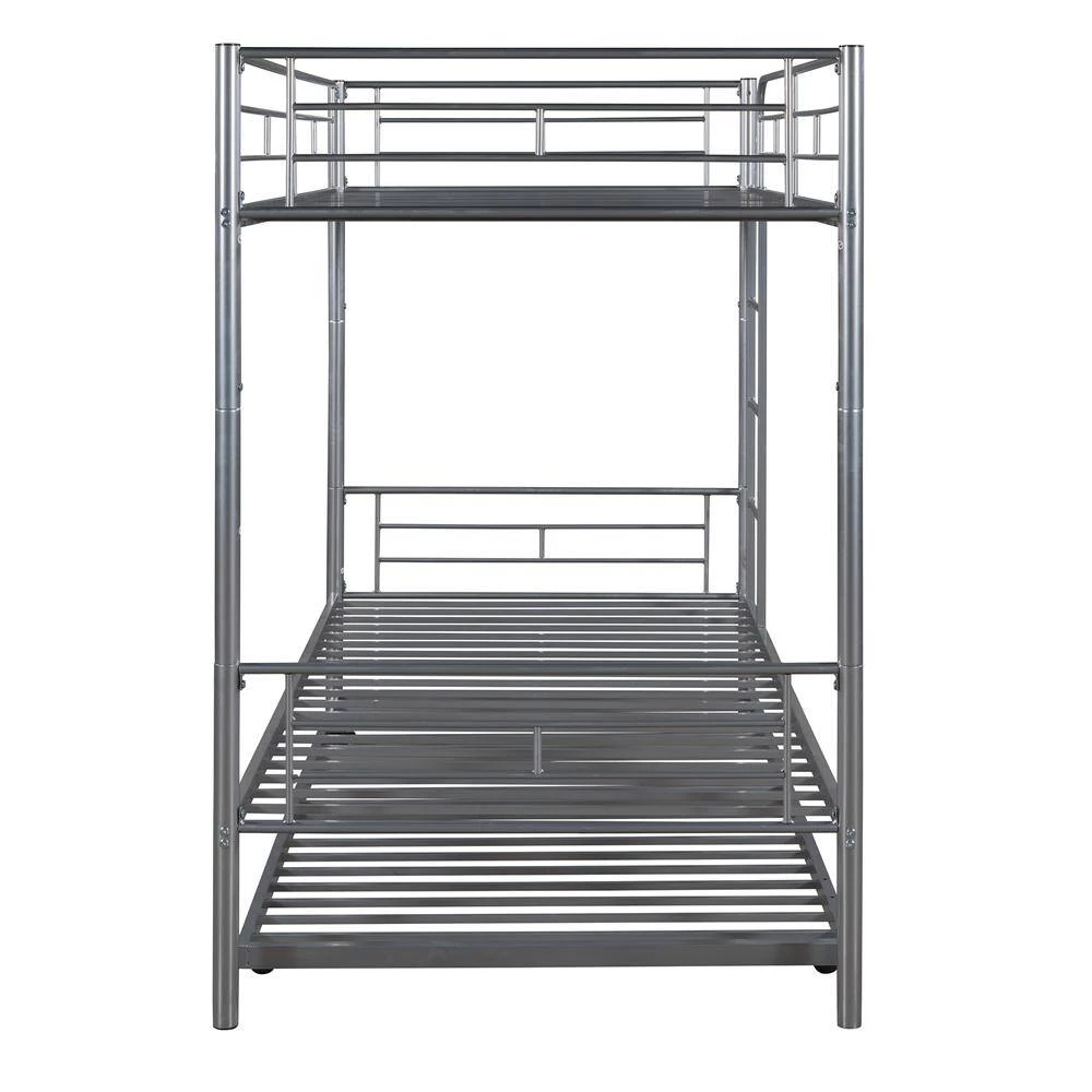 Silver Metal Frame Twin Bed Frame by ATHMILE 2 Silver Metal Frame Twin Bed Frame by ATHMILE - Image 2