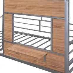 Silver Twin Size Metal Loft Bed with Roof by ATHMILE 14 Silver Twin Size Metal Loft Bed with Roof by ATHMILE -ATHMILE Sales Store silver athmile loft beds gz b2w20221672 44 1000