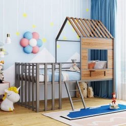 Silver Twin Size Metal Loft Bed with Roof by ATHMILE 11 Silver Twin Size Metal Loft Bed with Roof by ATHMILE -ATHMILE Sales Store silver athmile loft beds gz b2w20221672 c3 1000