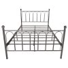 77.95 in. W Black Silver Metal Frame Full Platform Bed by ATHMILE