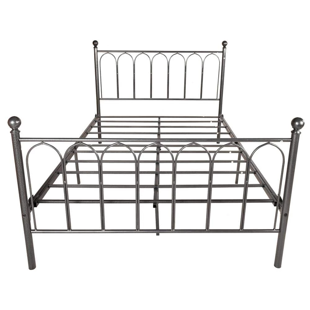 77.95 in. W Black Silver Metal Frame Full Platform Bed by ATHMILE 1 77.95 in. W Black Silver Metal Frame Full Platform Bed by ATHMILE