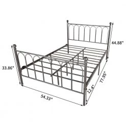 77.95 in. W Black Silver Metal Frame Full Platform Bed by ATHMILE 6 77.95 in. W Black Silver Metal Frame Full Platform Bed by ATHMILE -ATHMILE Sales Store silver athmile platform beds gz b2w20221003 c3 1000