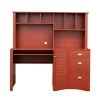 59.06 in. Teak Home Office Computer Desk with Hutch by ATHMILE