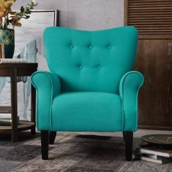 Teal Linen Accent Chair by ATHMILE 11 Teal Linen Accent Chair by ATHMILE -ATHMILE Sales Store teal athmile accent chairs ccpp199771aat 31 1000