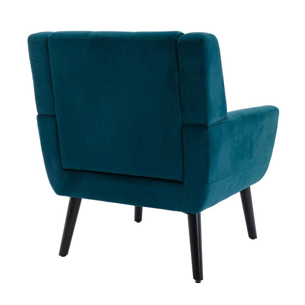 Teal Velvet Upholstered Accent Arm Chair (Set of 1) by ATHMILE 7 Teal Velvet Upholstered Accent Arm Chair (Set of 1) by ATHMILE - Image 7