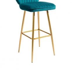 40 in. Teal Velvet Bar Stool (Set of 1) by ATHMILE 11 40 in. Teal Velvet Bar Stool (Set of 1) by ATHMILE -ATHMILE Sales Store teal athmile bar stools ddw39540274 1f 1000