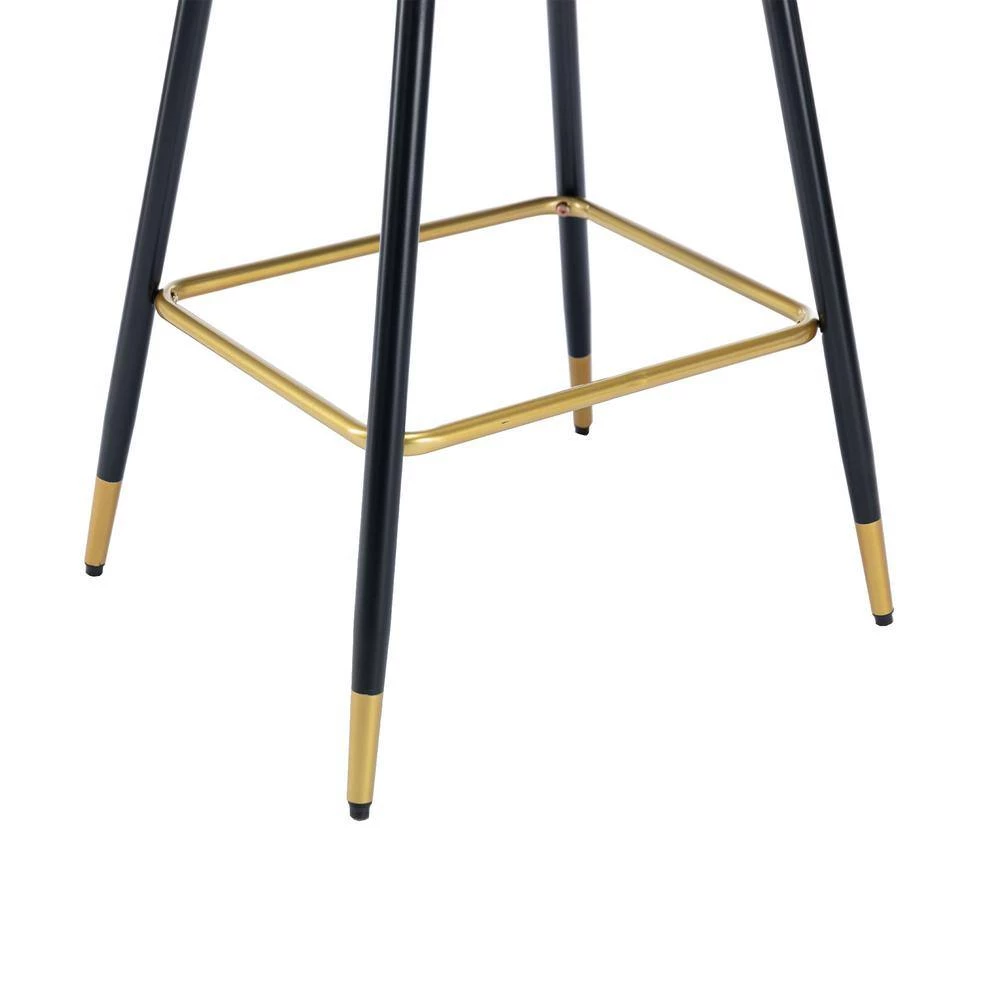 26.34 in. Teal Backless Bar Stools with Velvet Seat (Set of 1) by ATHMILE 6 26.34 in. Teal Backless Bar Stools with Velvet Seat (Set of 1) by ATHMILE - Image 6