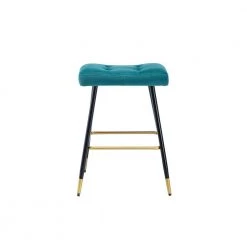 26.34 in. Teal Backless Bar Stools with Velvet Seat (Set of 1) by ATHMILE 16 26.34 in. Teal Backless Bar Stools with Velvet Seat (Set of 1) by ATHMILE -ATHMILE Sales Store teal athmile bar stools gz b2w20221731 76 1000