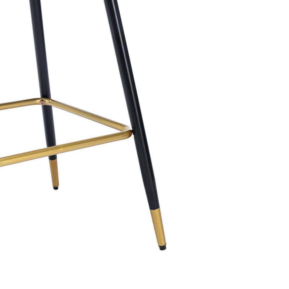 26.34 in. Teal Backless Bar Stools with Velvet Seat (Set of 1) by ATHMILE 7 26.34 in. Teal Backless Bar Stools with Velvet Seat (Set of 1) by ATHMILE - Image 7