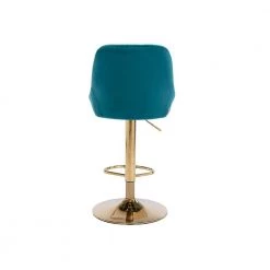 44.09 in. Low Back Teal Metal Frame Adjustable Cushioned Bar Stool with Toweling fabric Seat (Set of 1) by ATHMILE 15 44.09 in. Low Back Teal Metal Frame Adjustable Cushioned Bar Stool with Toweling fabric Seat (Set of 1) by ATHMILE -ATHMILE Sales Store teal athmile bar stools gz w39538739 fa 1000