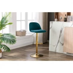 40.94 in. Low Back Teal Metal Frame Adjustable Cushioned Bar Stool with Toweling fabric Seat (Set of 1) by ATHMILE 15 40.94 in. Low Back Teal Metal Frame Adjustable Cushioned Bar Stool with Toweling fabric Seat (Set of 1) by ATHMILE -ATHMILE Sales Store teal athmile bar stools gz w39538752 31 1000