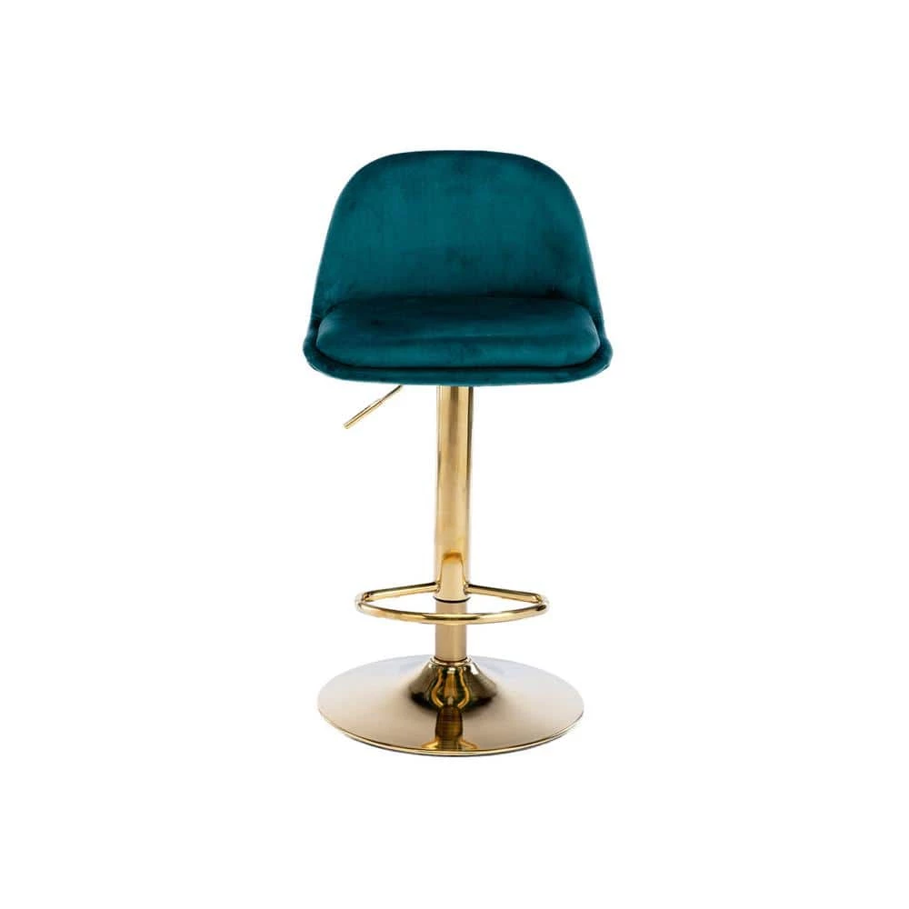 40.94 in. Low Back Teal Metal Frame Adjustable Cushioned Bar Stool with Toweling fabric Seat (Set of 1) by ATHMILE 1 40.94 in. Low Back Teal Metal Frame Adjustable Cushioned Bar Stool with Toweling fabric Seat (Set of 1) by ATHMILE