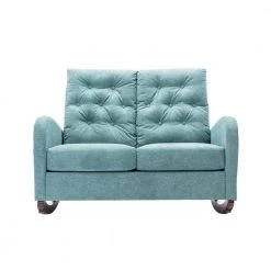 Teal Polyester Fabric Rocking Sofa Chair (Set of 1) by ATHMILE