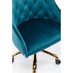 Teal Velvet Upholstered Swivel Task Chair with Sloped Arm by ATHMILE 10 Teal Velvet Upholstered Swivel Task Chair with Sloped Arm by ATHMILE -ATHMILE Sales Store teal athmile task chairs gz b2w20221161 4f 1000