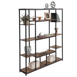 Home Office 70.9 in. Tiger Wood 5-Shelf Open Freestanding Storage Bookcase with Metal Frame by ATHMILE 14 Home Office 70.9 in. Tiger Wood 5-Shelf Open Freestanding Storage Bookcase with Metal Frame by ATHMILE -ATHMILE Sales Store tiger athmile bookcases bookshelves gz wf286990aat 76 1000