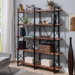 Home Office 71 in. Tiger X Design Wood 5-Shelf Standard Bookcase with Metal Frame, by ATHMILE 15 Home Office 71 in. Tiger X Design Wood 5-Shelf Standard Bookcase with Metal Frame, by ATHMILE -ATHMILE Sales Store tiger athmile bookcases bookshelves gz wf287034aad 31 1000