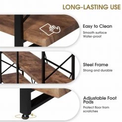 Home Office 71 in. Tiger X Design Wood 5-Shelf Standard Bookcase with Metal Frame, by ATHMILE 10 Home Office 71 in. Tiger X Design Wood 5-Shelf Standard Bookcase with Metal Frame, by ATHMILE -ATHMILE Sales Store tiger athmile bookcases bookshelves gz wf287034aad 4f 1000