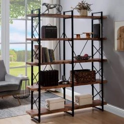 Home Office 71 in. Tiger X Design Wood 5-Shelf Standard Bookcase with Metal Frame, by ATHMILE 13 Home Office 71 in. Tiger X Design Wood 5-Shelf Standard Bookcase with Metal Frame, by ATHMILE -ATHMILE Sales Store tiger athmile bookcases bookshelves gz wf287034aad fa 1000