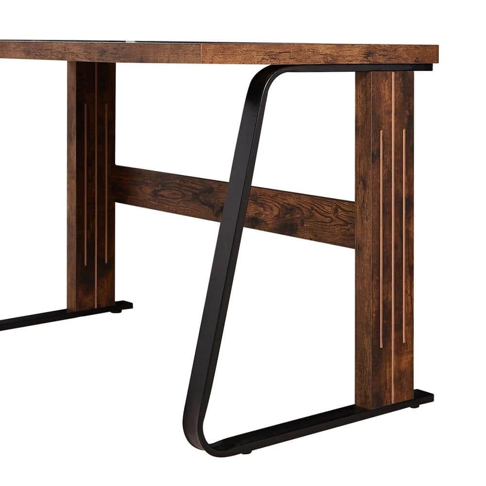 47.2 in. Retangular Tiger MDF Writing Desk by ATHMILE 5 47.2 in. Retangular Tiger MDF Writing Desk by ATHMILE - Image 5