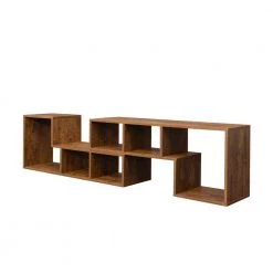 16.89 in. Walnut 2-Shelf Standard Bookcase by ATHMILE -ATHMILE Sales Store walnut athmile bookcases bookshelves ccw33133146 4f 1000