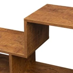 Walnut 16.89 in. White Particle Board Bookcase for Home Furniture by ATHMILE -ATHMILE Sales Store walnut athmile bookcases bookshelves gz b2w20220258 44 1000