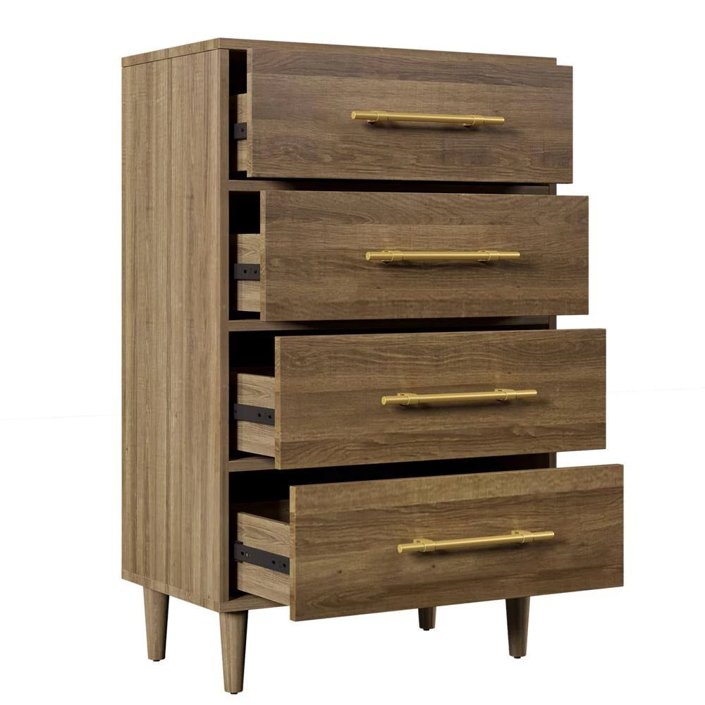 4-Drawers Walnut Chest of Drawers 30 in. W x 46.20 in. H x 17 in. D by ATHMILE 7 4-Drawers Walnut Chest of Drawers 30 in. W x 46.20 in. H x 17 in. D by ATHMILE - Image 7