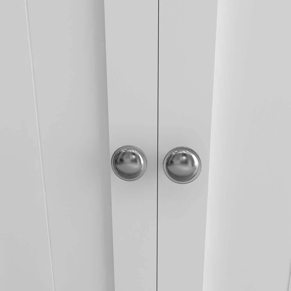 White Bathroom Floor Storage Cabinet with Double Door and Adjustable Shelf by ATHMILE 6 White Bathroom Floor Storage Cabinet with Double Door and Adjustable Shelf by ATHMILE - Image 6