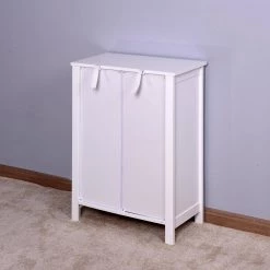 White Bathroom Floor Storage Cabinet with Double Door and Adjustable Shelf by ATHMILE 12 White Bathroom Floor Storage Cabinet with Double Door and Adjustable Shelf by ATHMILE -ATHMILE Sales Store white athmile accent cabinets gz b2w20220289 66 1000