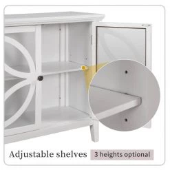 White Accent Storage Cabinet Wooden Cabinet with Decorative Transparent Door by ATHMILE 16 White Accent Storage Cabinet Wooden Cabinet with Decorative Transparent Door by ATHMILE -ATHMILE Sales Store white athmile accent cabinets gz wf284793aak 44 1000
